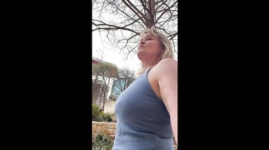 Shopping in a See-Through Shirt and Flashing in Public