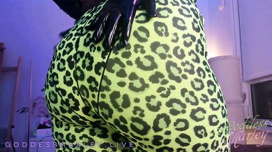 Showing Off Leopard Spandex - Ass Worship, Webcam, PVC - Goddess Marley