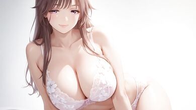 Anime woman masturbating