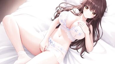 Anime woman masturbating