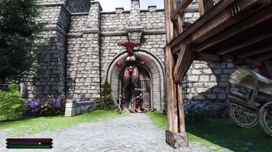Attack on Titaness - Sexy Ebony destroys Skyrim
