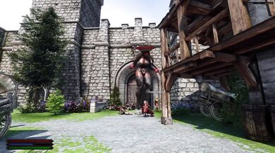 Attack on Titaness - Sexy Ebony destroys Skyrim