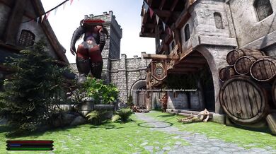 Attack on Titaness - Sexy Ebony destroys Skyrim