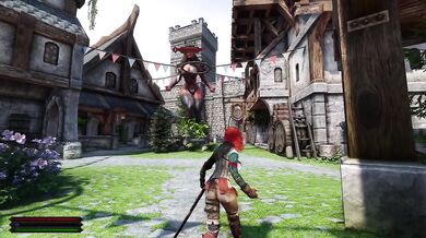 Attack on Titaness - Sexy Ebony destroys Skyrim