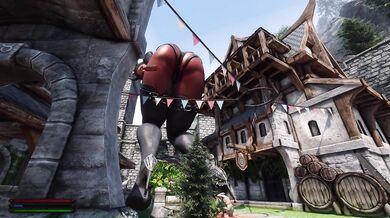 Attack on Titaness - Sexy Ebony destroys Skyrim