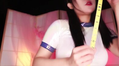 ASMR Hot Girl Oil Full Body Massage & Ear Eating in First Class by Flight Attendant