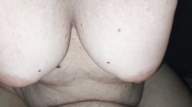 62 Hornyman11 she is grinding my dick with tits