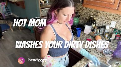 Hot Mom Washes Your DIRTY DISHES