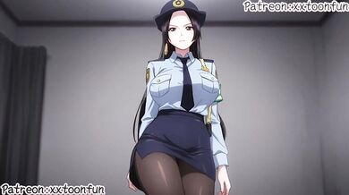 One Piece Police hentai Adult animation - Boa Hancock Hot Police blowjob Hentai animation by xxtoonfun