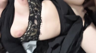 Aesthetic Goth Girl: Pantyfuck in Black Thong & Crop Top [4K / No Face]