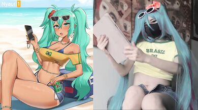 Recreando poses anime hentai uncensored de Miku Brazilian ????????