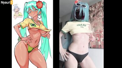 Recreando poses anime hentai uncensored de Miku Brazilian ????????