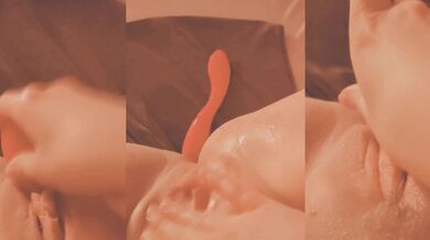 My FIRST triple squirting orgasm with my red dildo