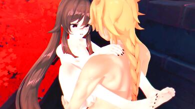 Aether and Hu tao Love Hotel Scene - Genshin Impact