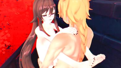 Aether and Hu tao Love Hotel Scene - Genshin Impact