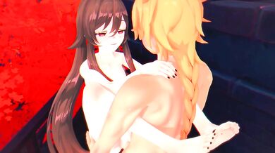 Aether and Hu tao Love Hotel Scene - Genshin Impact