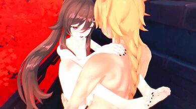 Aether and Hu tao Love Hotel Scene - Genshin Impact
