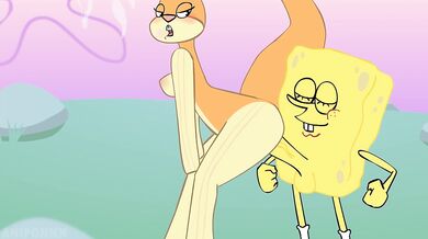 Spongebob FUCKS SANDY CHEEKS! Sandy Turns Into A Fish! Animation