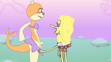 Spongebob FUCKS SANDY CHEEKS! Sandy Turns Into A Fish! Animation