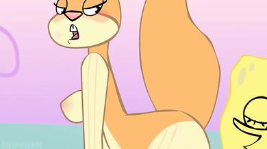 Spongebob FUCKS SANDY CHEEKS! Sandy Turns Into A Fish! Animation