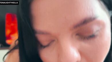 POV: Itsnaughtykells Sucks Dick and Gets Fucked Hard. Best cumshot