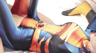 Batgirl and WonderGirl get on the big dick
