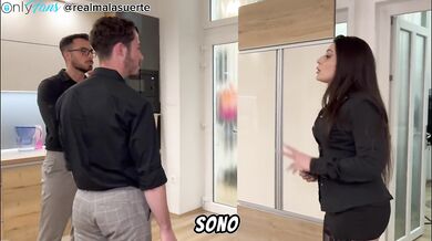 Malasuerte real estate agent gets fucked by her colleague and the buyer