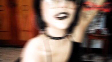 Extreme Deepthroat Slut Goth Girl
