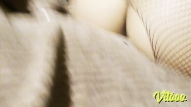 My girlfriend in heels and lingerie gets all the semen out of me