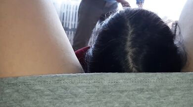 Risky quickie sex in front of our housekeeper - Lesbian_illusion
