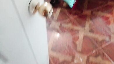 POV huge butt of my stepmom in doggy style Stepson sneaks into the room and fucks her fat ass