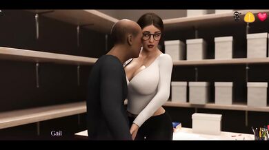 Office Corruption: Busty Secretary Gail Earns Her Promotion from the BBC Boss - The Office - Part 3 - Damaged Coda - by Porn Game 4U