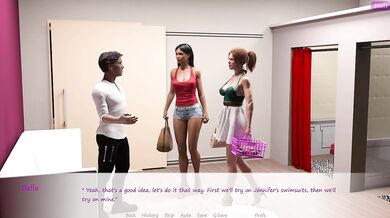 My stepbrother 's wife #38 Bella and Jennifer wore swimsuits and showed John-highlight
