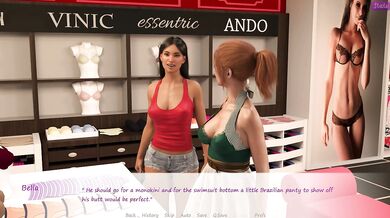 My stepbrother 's wife #38 Bella and Jennifer wore swimsuits and showed John-highlight