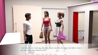 My stepbrother 's wife #38 Bella and Jennifer wore swimsuits and showed John-highlight