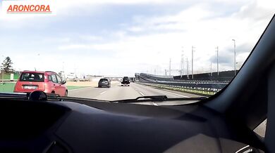 my whore step mom even in the car she has no patience she wants to see me enjoy and give her my cum