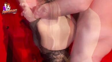 I get fucked by two cocks while tied up
