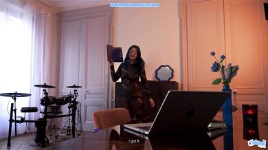 This toy will make your boss cum like a Daemon - POV Role Play by a Hairy Frenchwoman