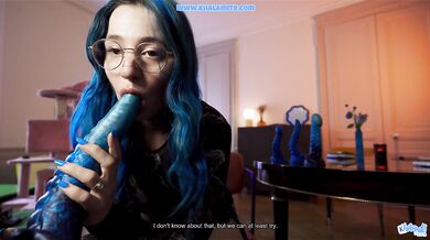This toy will make your boss cum like a Daemon - POV Role Play by a Hairy Frenchwoman