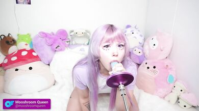 Cute Egirl Waifu Deepthroats Dildo SLOPPY