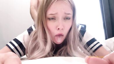 My Stepsis is a Hot Schoolgirl! - Spanking, Big Tits, Rough Sex and Cum in Mouth