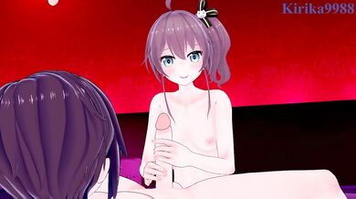 Natsuiro Matsuri plays hard with my penis in a love hotel. - Hololive VTuber Hentai