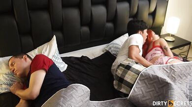 I SHARE A BED WITH GARRISON AND MY STEPSISTER AND I FUCK HER