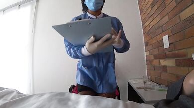 ANAL NURSE: Slut checked my dick for suitability and showet big GAPE ASS