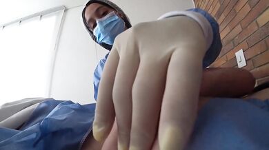 ANAL NURSE: Slut checked my dick for suitability and showet big GAPE ASS
