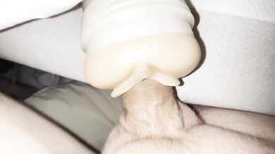 penetrating and cumming on a fleshlight solo male