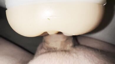 penetrating and cumming on a fleshlight solo male