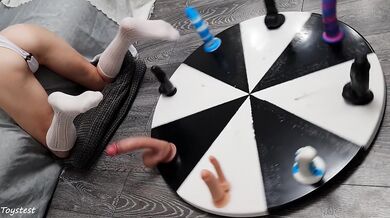 Wheel Of DILDOS! BBC, Huge Cock and DP dildo Round