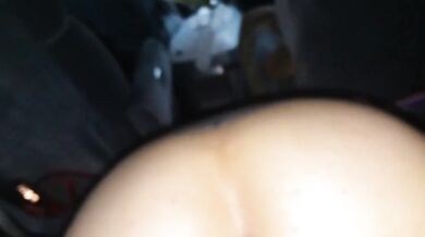 Testicles tucked in my twat in a parked van during daylight