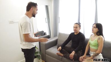 They cannot pay the rent so I fuck her while her husband watch us